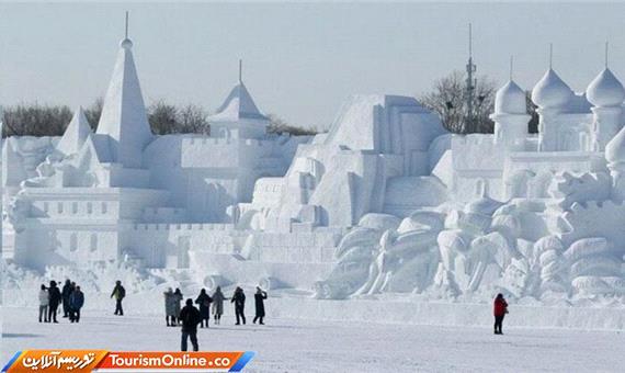 جشنواره داغ سازه‌های یخی در چین و بازار سرد گردشگران خارجی