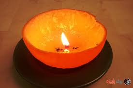 با پوست پرتقال شمع طبیعی و خوشبو درست کن
