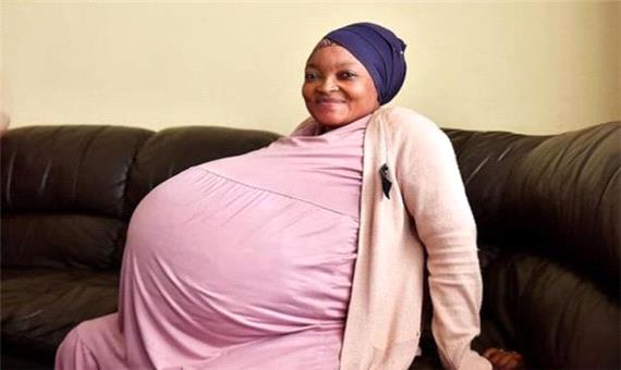زنی آفریقایی که با به دنیا آوردن 10 نوزاد سالم رکورد گینس را شکست
