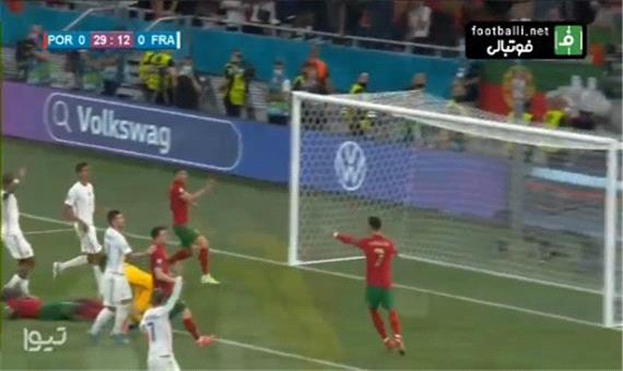 گل اول پرتغال به فرانسه توسط رونالدو