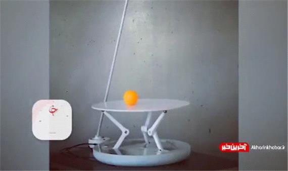عملکرد جالب یک ربات در برقراری تعادل توپ