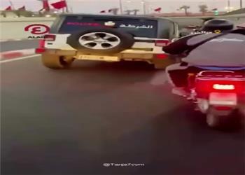 تعقیبوگریز پرهیجان در مراکش؛ سارق خودروی پلیس را دزدید!