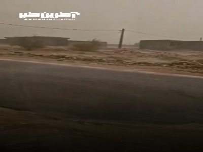 بارش شدید باران و تگرگ تابستانی در بستک هرمزگان
