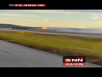 لحظه سقوط و انفجار هواپیمای باری در آمریکا