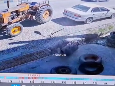 لحظه ترکیدن تایر در ارومیه