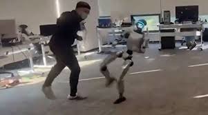 ربات رزمی‌کار استادش را غافلگیر کرد!