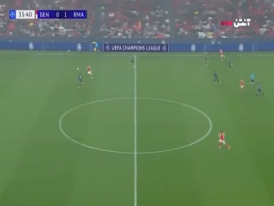 گل اول بنفیکا به رئال مادرید توسط اشجلدرپ