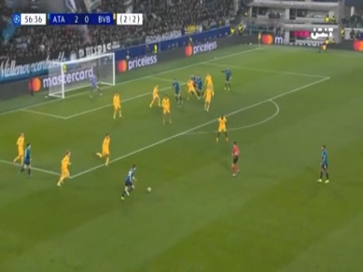 گل سوم آتالانتا به دورتموند (پاشالیچ)