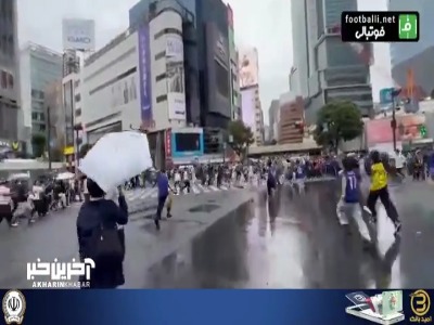 ژاپنی ها حتی در جشن هم به قانون احترام می گذارند؛ خیابان به سرعت خالی شد