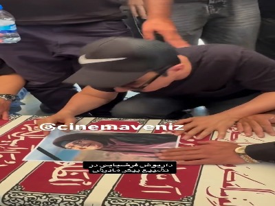 گریه‌های تلخ عمو پورنگ در کنار تابوت مادرش