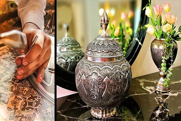 هنر قلم‌زنی در شیراز؛ وقتی تاریخ فارس روی فلز نقش می‌بندد