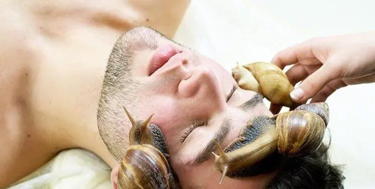 ویدیوی وایرال شده از حلزون تراپی برای شفافیت پوست/ ویدئو