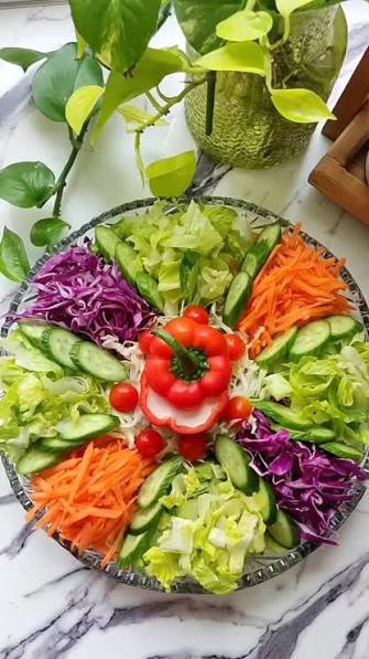 ایده تزئین سالاد برای پذیرایی شیک و خاص